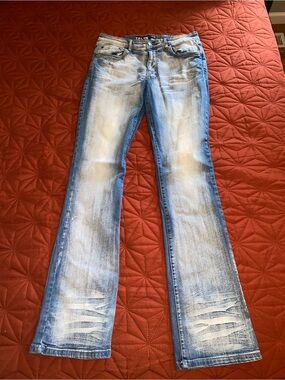 SPARROW Light Blue Men Stacked Jeans